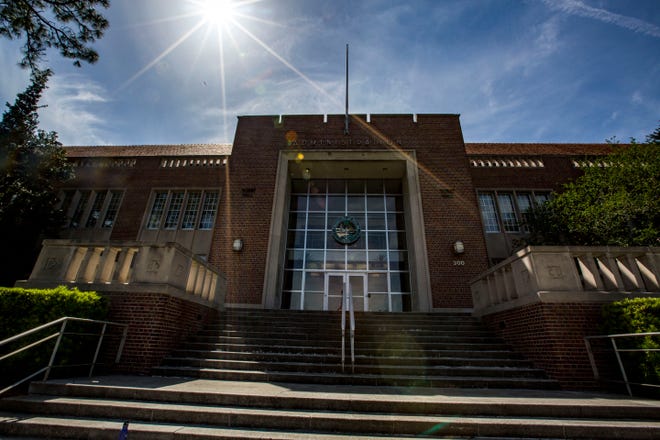 The University of Florida's administration building, Tigert Hall.