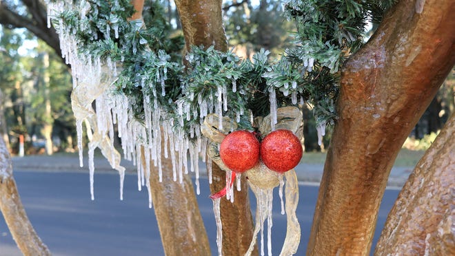 Tallahassee ices over during deep freeze on Christmas Eve