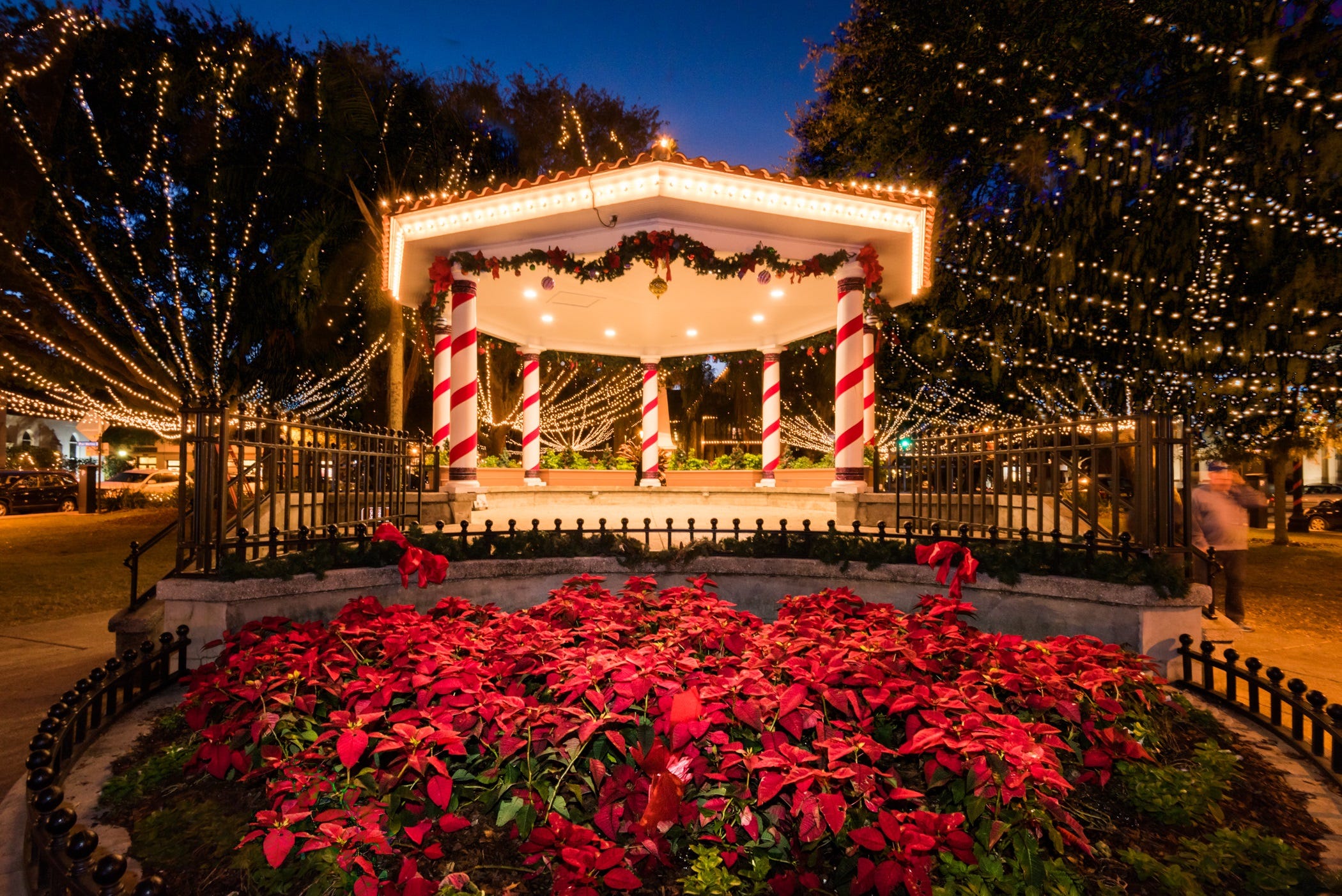 The pavilion in Plaza de la Constitucion in St. Augustine during the Night of Lights. FloridasHistoricCoast.com/CONTRIBUTED