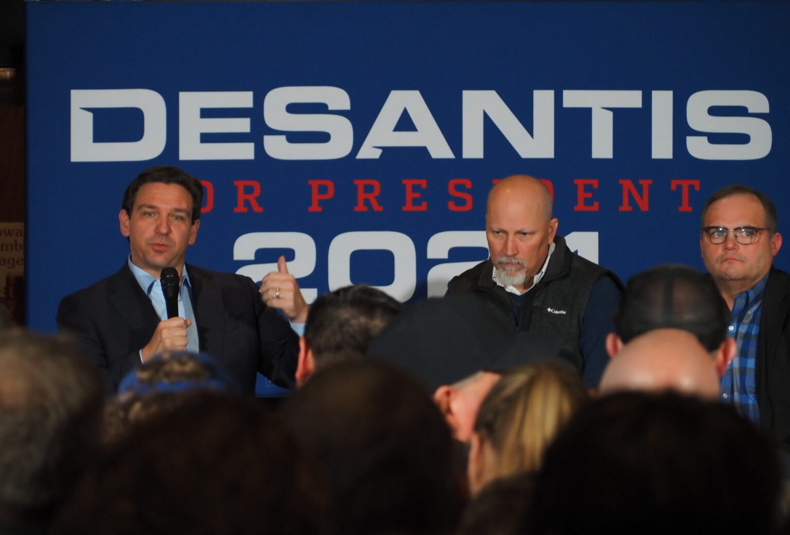 Gov. Ron DeSantis said, if elected president, he would not allow courts to put Trump in prison