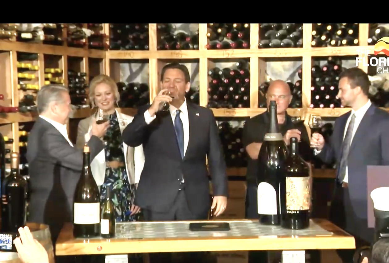 DeSantis signs bill increasing size of wine bottles; claims success over recent legal wins • Florida Phoenix